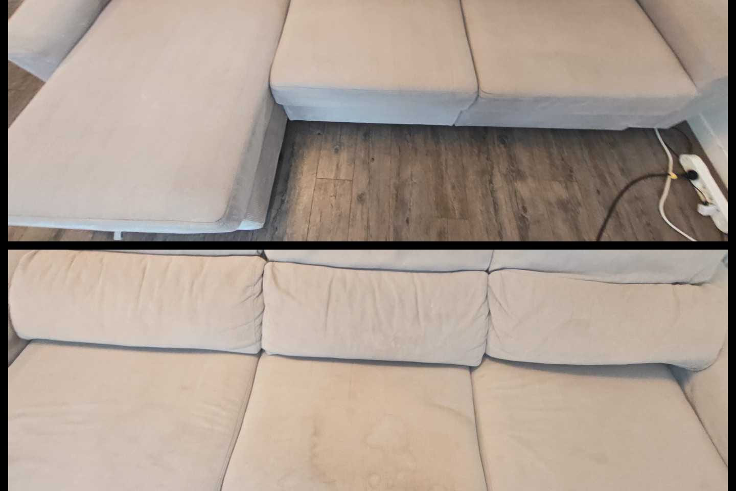 nettoyage-canape-angle-tissu-beige-bordeaux